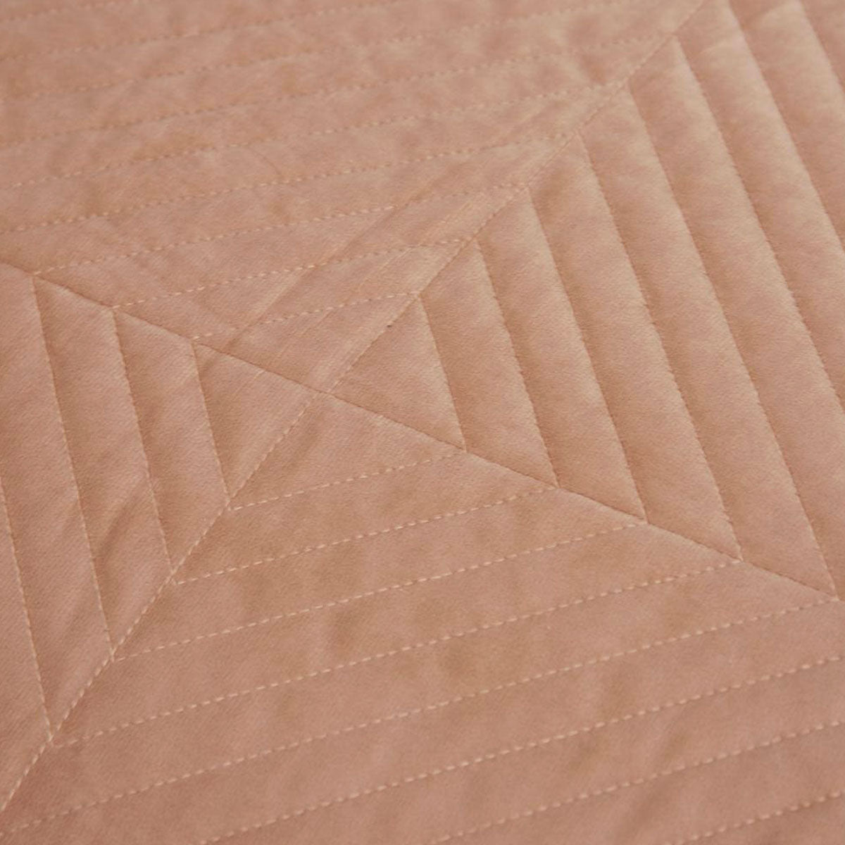 J Elliot Home Merida Clay Pink Velvet Quilted Coverlet Set Queen/King - SuperSaverAU - view 2