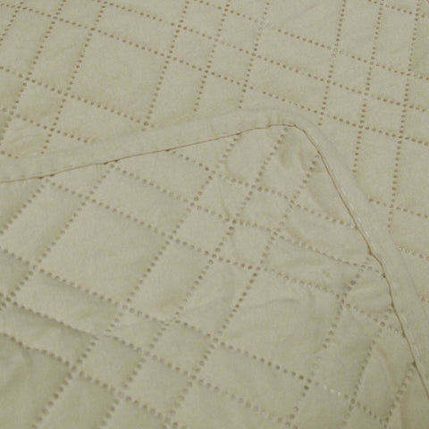 Jane Barrington Morris Beige Reversible Coverlet Set, Ultrasonic Embossed, Queen - SuperSaverAU - view 1