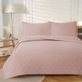 Jane Barrington Morris Blush Reversible Coverlet Set King - Embossed, Quilted - SuperSaverAU - view 1