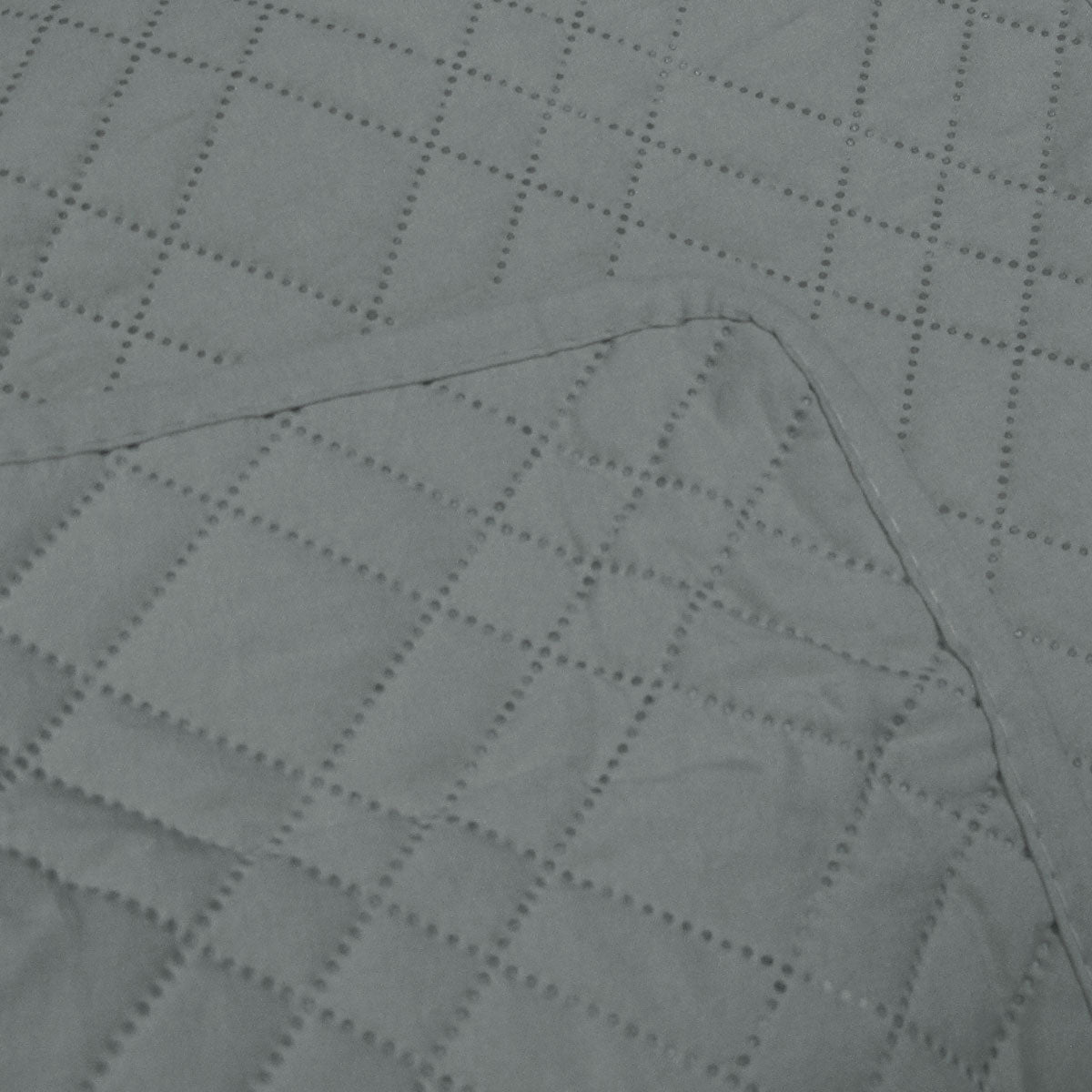 Jane Barrington Morris Dark Grey Reversible Coverlet Set King - Embossed, Quilted - SuperSaverAU - view 2