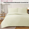Jane Barrington Light Cream Reversible Coverlet Set, Ultrasonic Embossed, Queen - SuperSaverAU - view 2