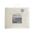 Jane Barrington Light Cream Reversible Coverlet Set, Ultrasonic Embossed, Queen - SuperSaverAU - view 3