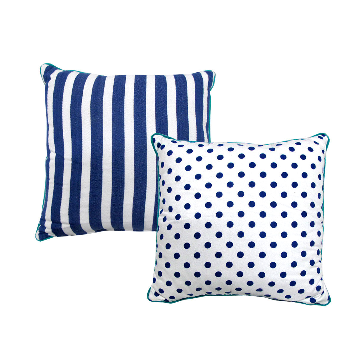 J.elliot Alexa Reversible Blue Filled Cushion 43 x 43 cm - Geometric Design