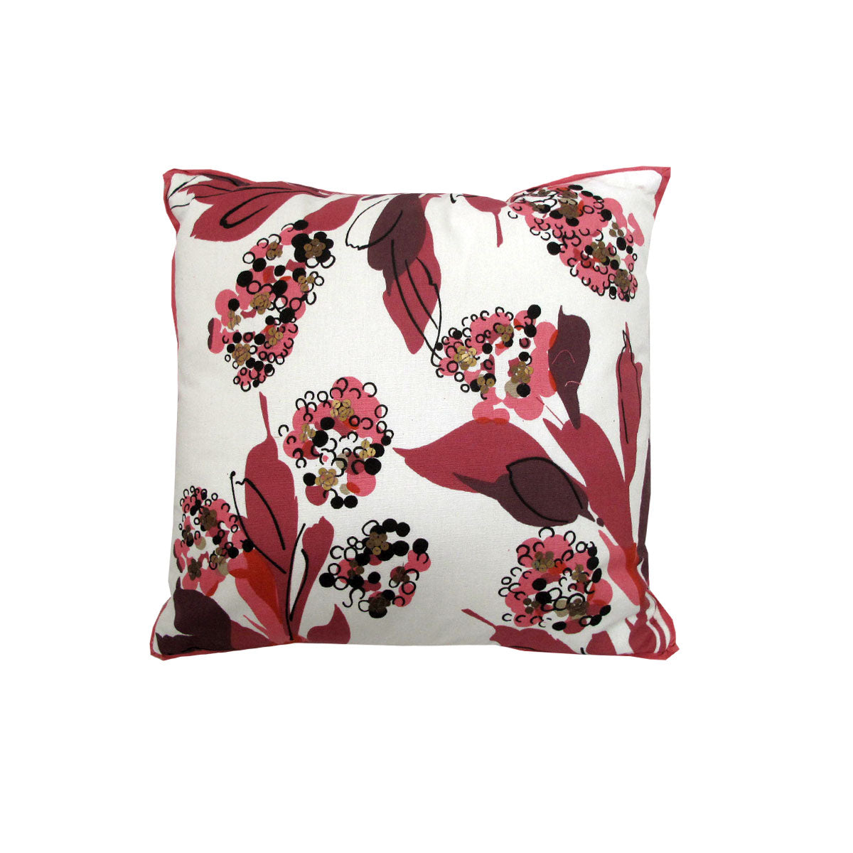 IDC Homewares Amelia Applique Pink Filled Cushion 43 x 43 cm - Floral Design