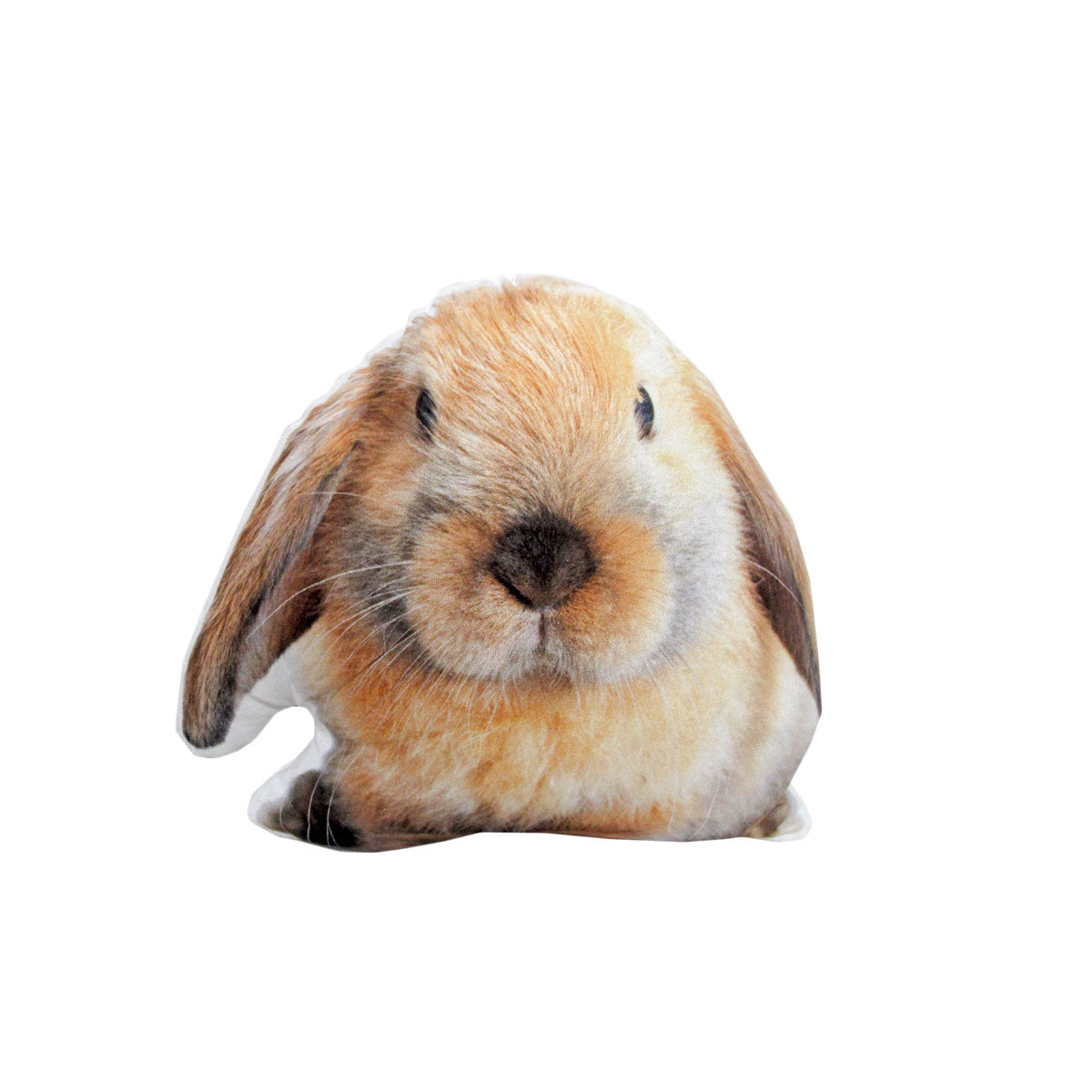 Bonnie Brown Bunny Print Shaped Filled Cushion 30 x 35 cm