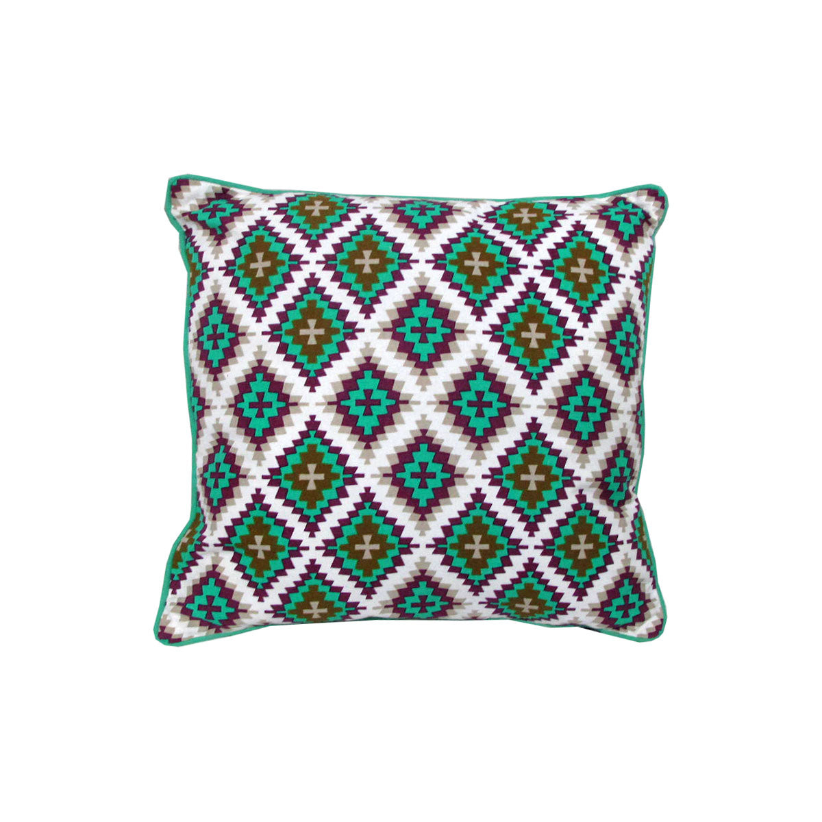 J.elliot Clerra Purple Filled Cushion 43 x 43 cm Geometric Lattice Design