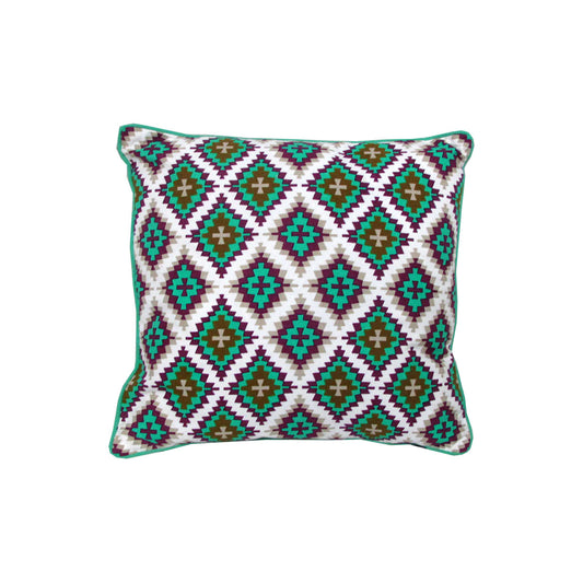 J.elliot Clerra Purple Filled Cushion 43 x 43 cm Geometric Lattice Design