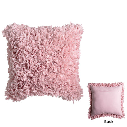 J Elliot Home Elodie Rose Pink Luxury Filled Cushion 50 x 50cm - Applique Design