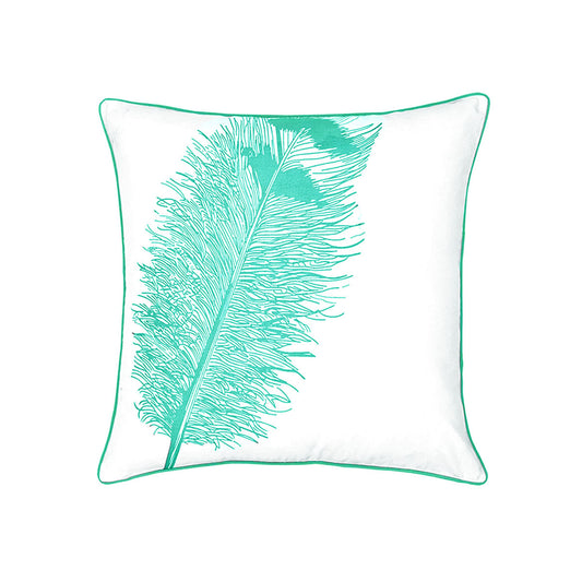J.Elliot Feather Mint Filled Cushion 60 x 60 cm - Minimalist Design, Soft Polyester