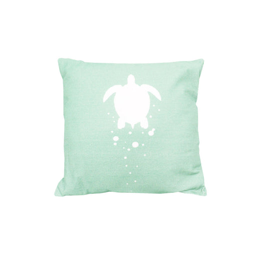 J.elliot Turtle Print Filled Cushion 43 x 43 cm - Glacier Blue