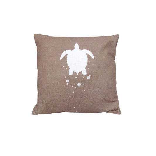 J.Elliot Home Turtle Print Filled Cushion 43 x 43 cm - Warm Taupe