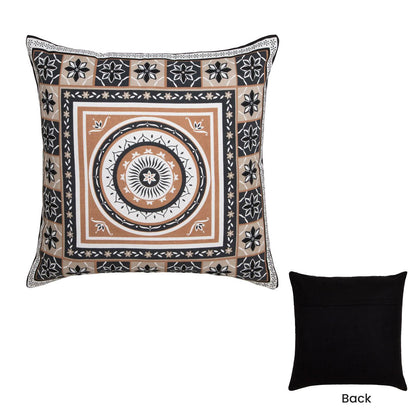 J Elliot Home Kasbah Luxury Filled Cushion 50 x 50cm Black Moroccan Print