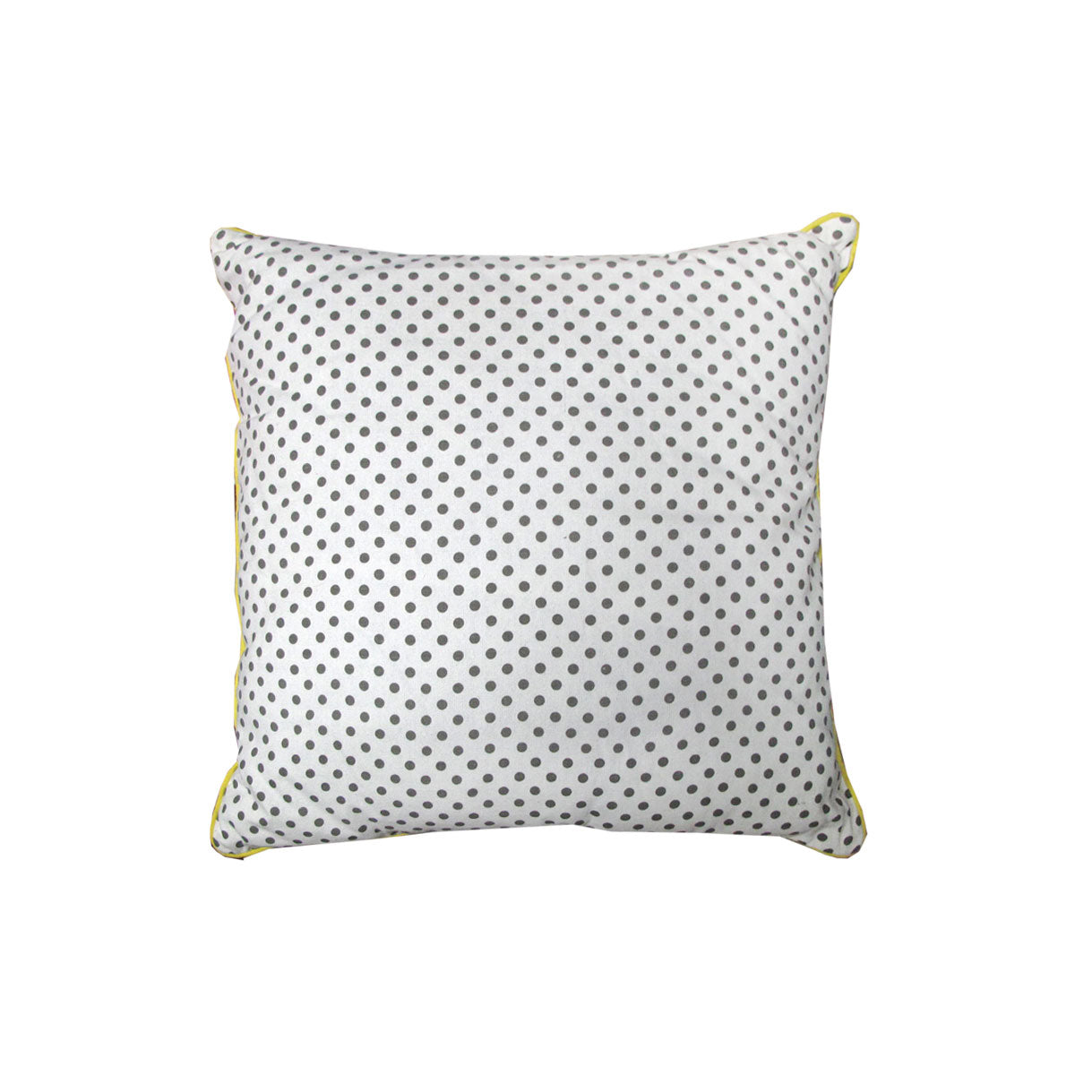 J.elliot Lana Polka Filled Cushion 43 x 43 cm - Yellow, Soft Polyester - SuperSaverAU - view 1