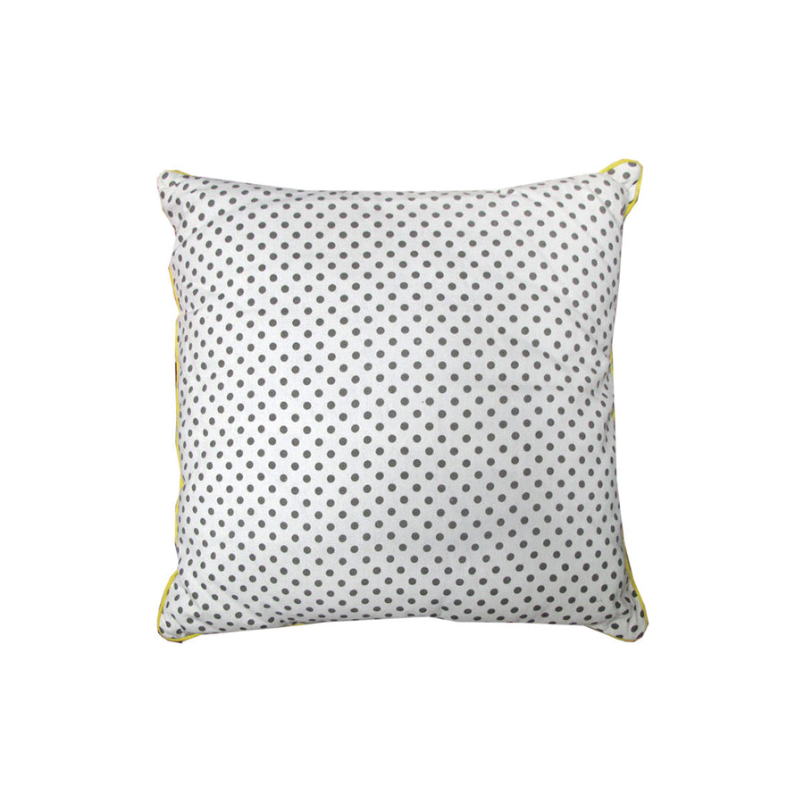 J.elliot Lana Polka Filled Cushion 43 x 43 cm - Yellow, Soft Polyester - SuperSaverAU - view 1