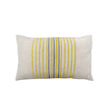 Sadie Embroidered Oblong Cushion 30 x 48 cm - Lines Design, Polyester Filling - SuperSaverAU - view 1