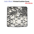 J Elliot Home Aida Black Printed Cotton Cushion Cover 43 x 43cm - Modern Design - SuperSaverAU - view 2