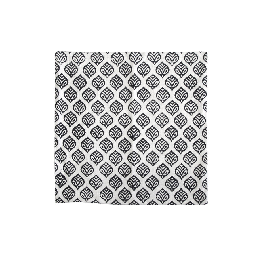 Bowen Black Printed Cushion Cover 43 x 43cm - Durable Polyester Cotton, Stylish Design - SuperSaverAU - view 1