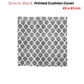 Bowen Black Printed Cushion Cover 43 x 43cm - Durable Polyester Cotton, Stylish Design - SuperSaverAU - view 2