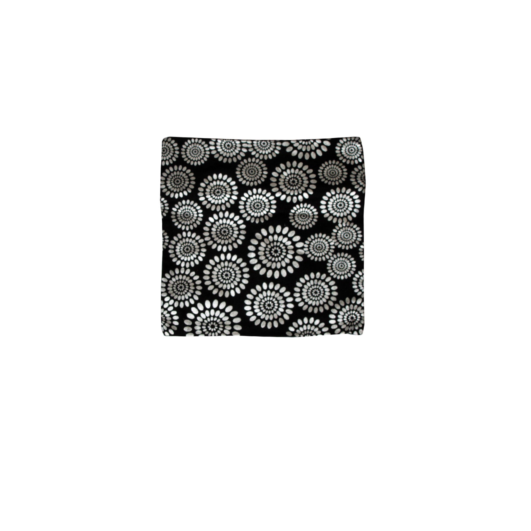 Diana Small Designed Square Cushion Cover 30 x 30 cm - Black, White, Metallic Print - SuperSaverAU - view 1