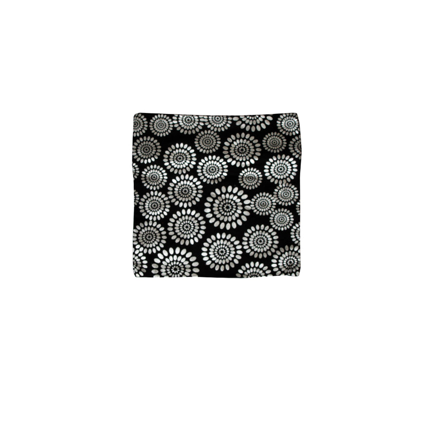 Diana Small Designed Square Cushion Cover 30 x 30 cm - Black, White, Metallic Print - SuperSaverAU - view 1