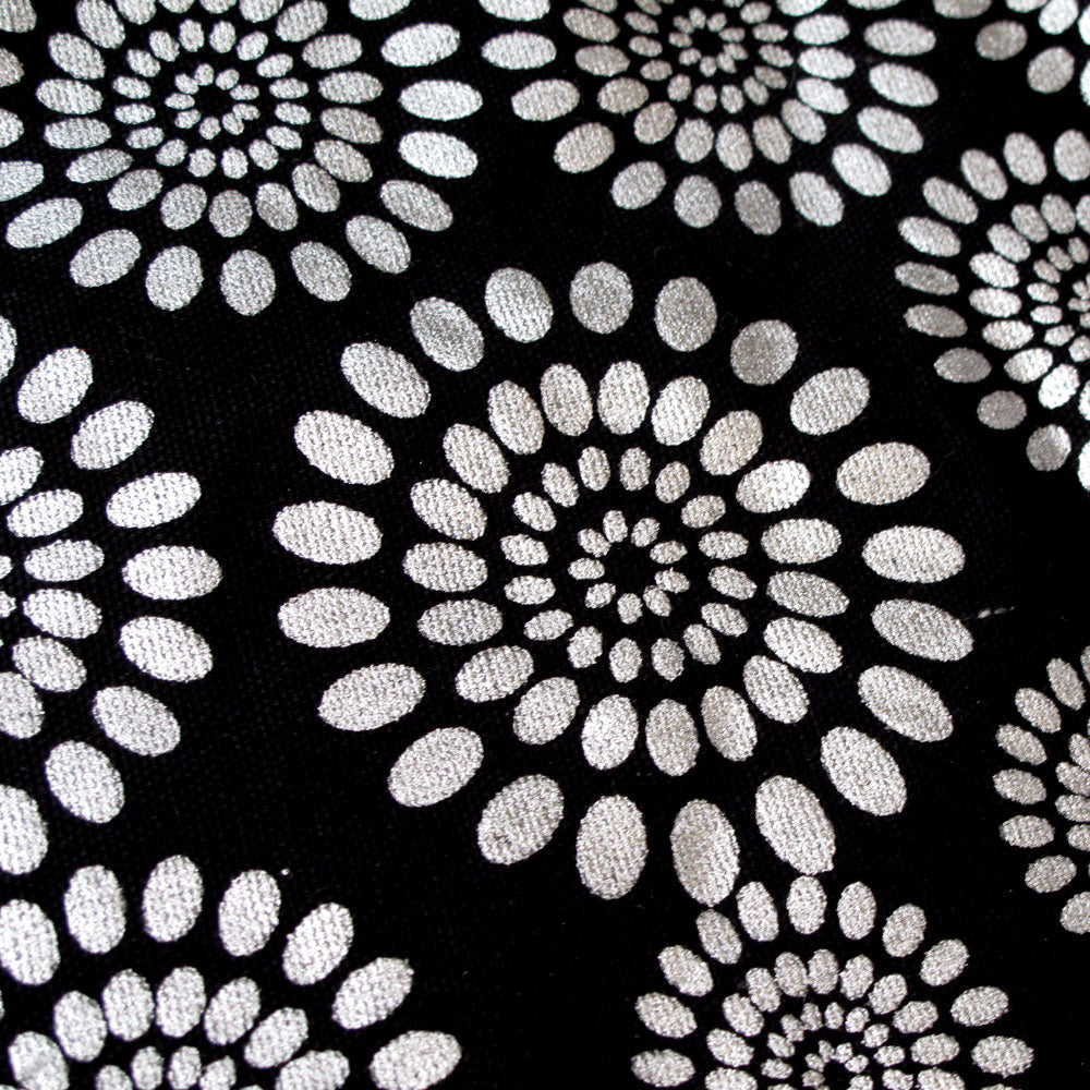 Diana Small Designed Square Cushion Cover 30 x 30 cm - Black, White, Metallic Print - SuperSaverAU - view 2