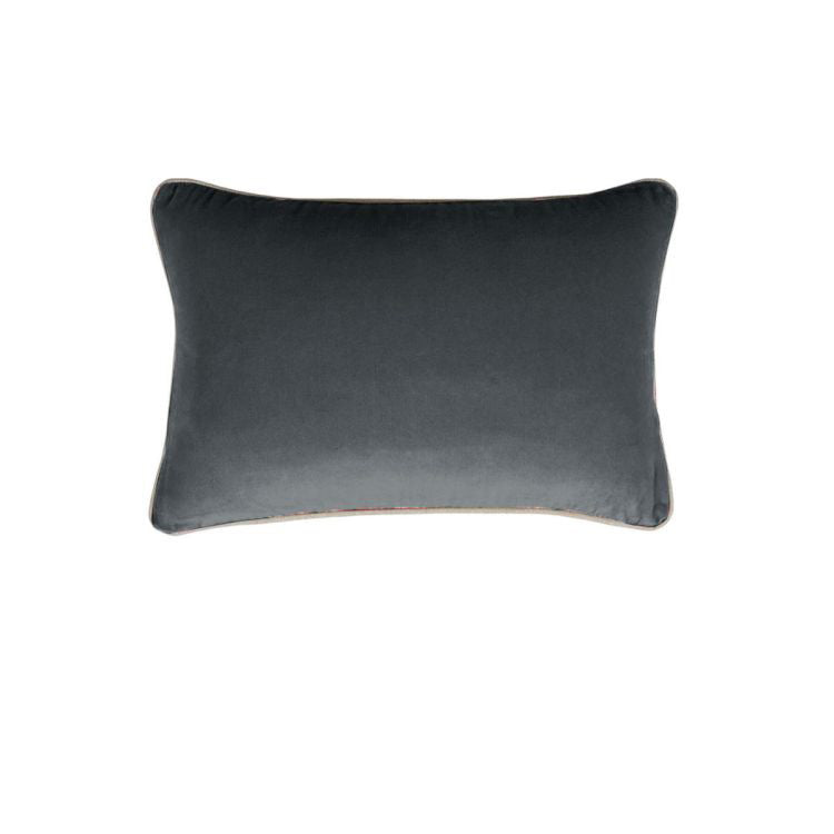 J.elliot 100% Cotton Oblong Cushion Cover 33 x 48 cm Charcoal - Solid Colour Design - SuperSaverAU - view 1
