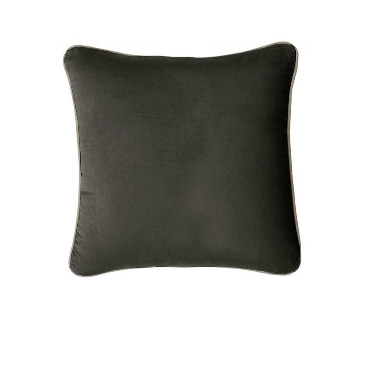 J.elliot 100% Cotton Cushion Cover 43 x 43 cm Charcoal - Solid Colour Design