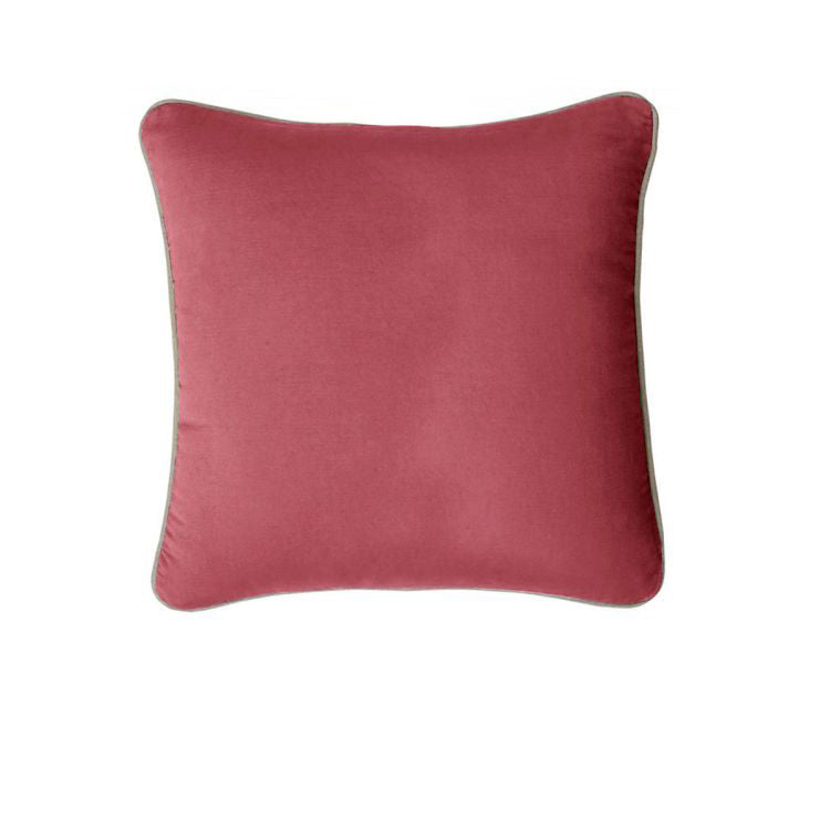 J.elliot 100% Cotton Cushion Cover 43 x 43 cm - Cranberry, Solid Colour Design - SuperSaverAU - view 1