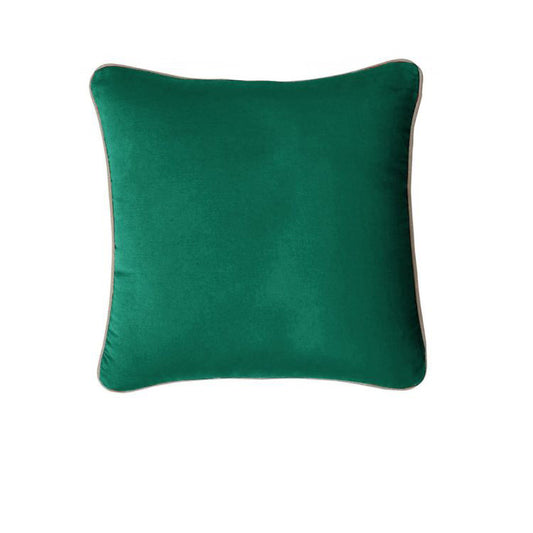 J.elliot 100% Cotton Cushion Cover 43 x 43 cm - Emerald, Solid Colour Design