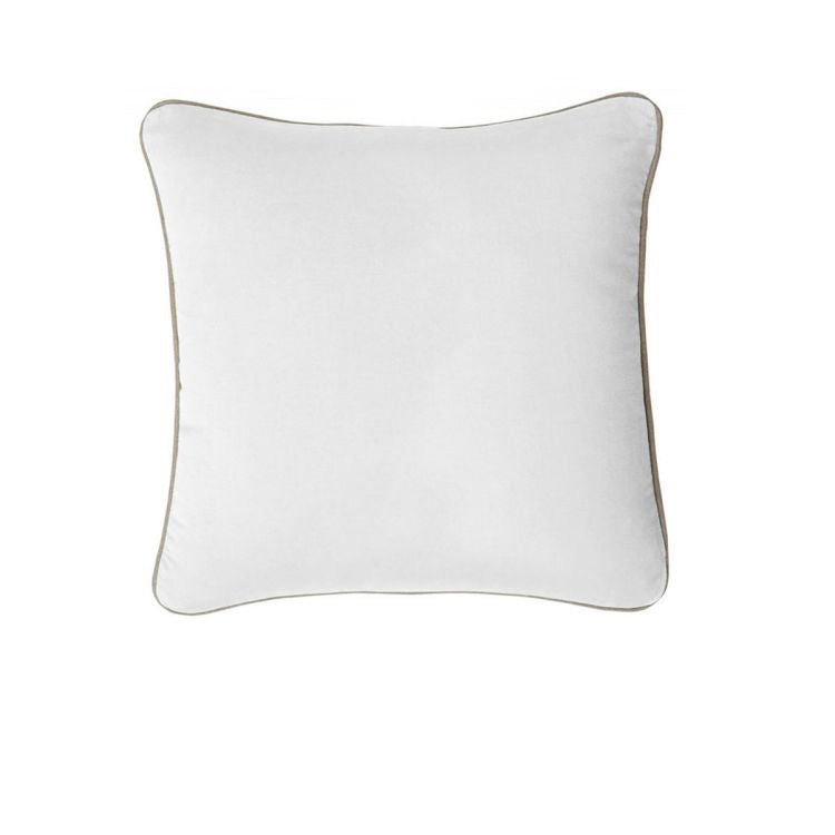 J.elliot 100% Cotton Cushion Cover 43 x 43 cm - Solid Colour Design, White