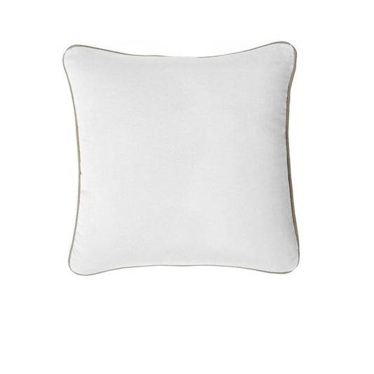 J.elliot 100% Cotton Cushion Cover 43 x 43 cm - Solid Colour Design, White
