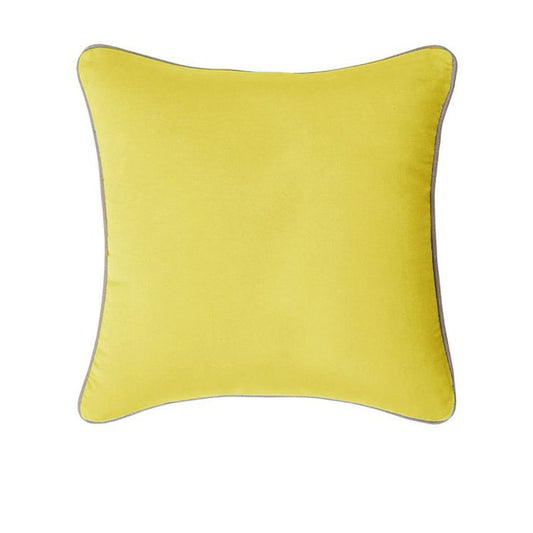 J.elliot 100% Cotton Cushion Cover 60 x 60 cm - Yellow, Solid Colour Design