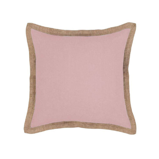 J.elliot Hampton Linen Cushion Cover 50 x 50 cm Dusty Pink, Solid Colour Design