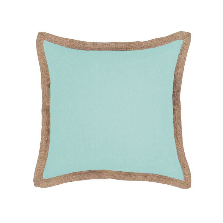 J.elliot Hampton Linen Cushion Cover 50 x 50 cm - Glacier Blue, Solid Colour Design - SuperSaverAU - view 1