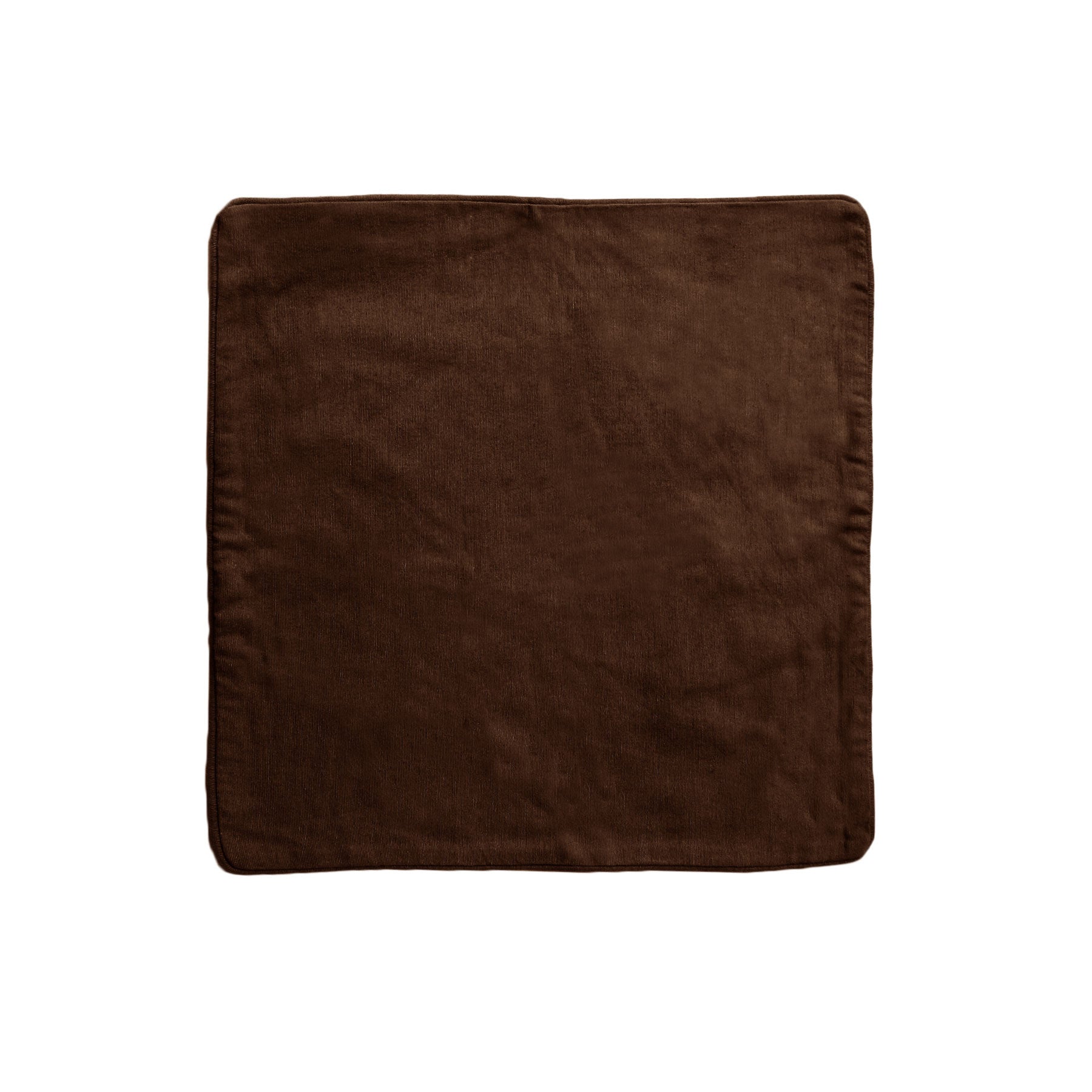 IDC Homewares Lollipop Cotton Piped Cushion Cover 60 cm Square Chocolate - Ribbed Texture - SuperSaverAU - view 1