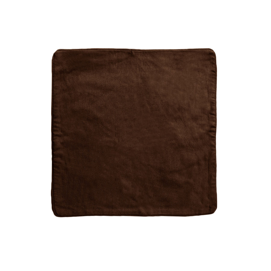 IDC Homewares Lollipop Cotton Piped Cushion Cover 60 cm Square Chocolate - Ribbed Texture - SuperSaverAU - view 1