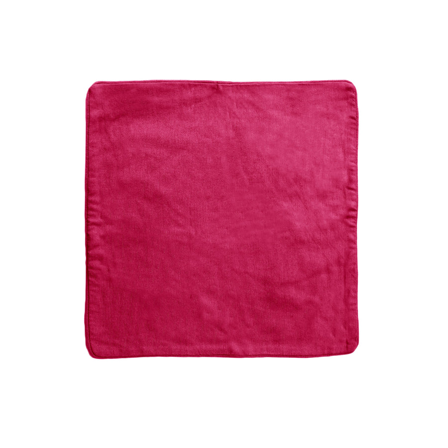 IDC Homewares Lollipop Cotton Cushion Cover 60 cm Square Pink, Ribbed Texture - SuperSaverAU - view 1