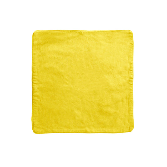 IDC Homewares Lollipop Cotton Cushion Cover 60 cm Square Yellow, Ribbed Texture