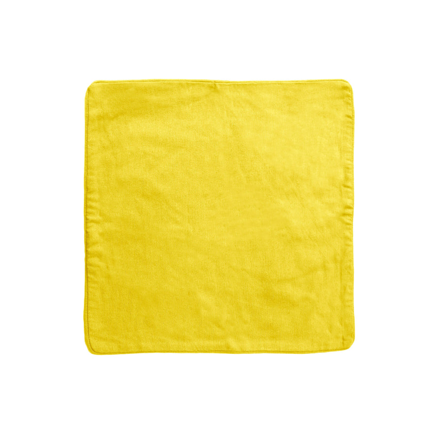 IDC Homewares Lollipop Cotton Cushion Cover 60 cm Square Yellow, Ribbed Texture - SuperSaverAU - view 1
