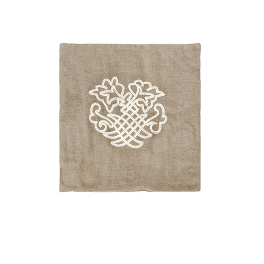 IDC Homewares Luisa Linen Woven Cushion Cover 50 x 50 cm - Rustic Ivory Design