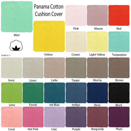 IDC Homewares Panama 100% Cotton Cushion Cover 43 x 43 cm - Solid Colour Design