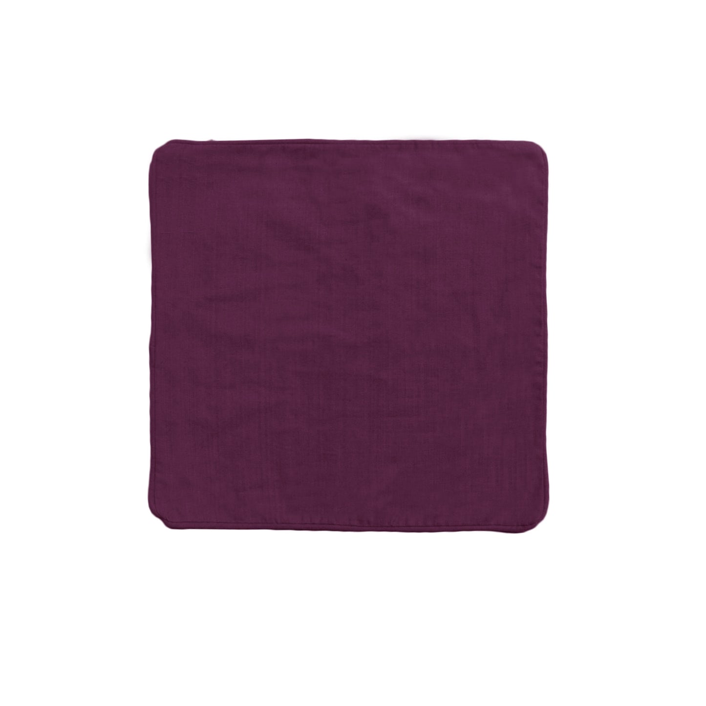 IDC Homewares Panama 100% Cotton Cushion Cover 43 x 43 cm - Plum, Solid Colour Design