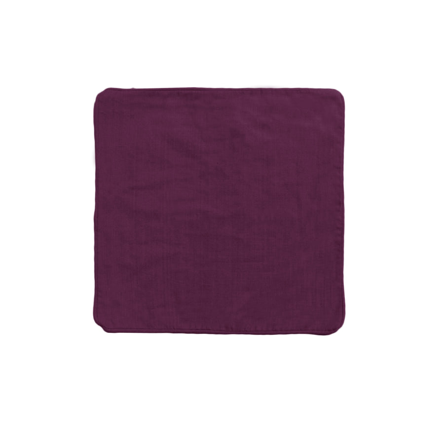 IDC Homewares Panama 100% Cotton Cushion Cover 43 x 43 cm - Plum, Solid Colour Design - SuperSaverAU - view 1