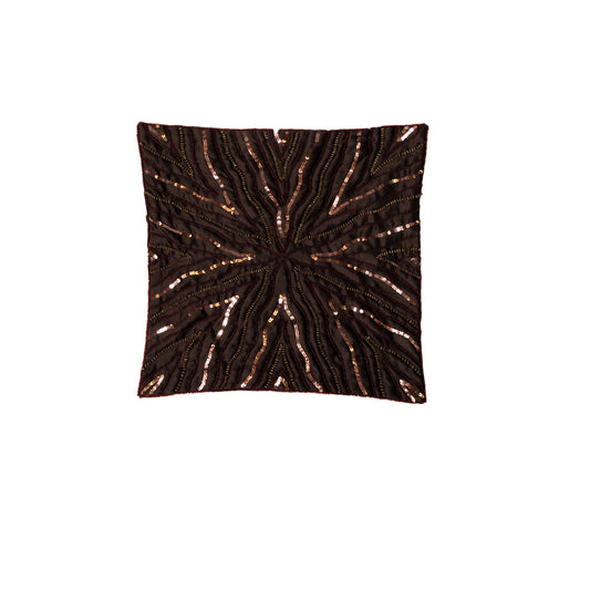 IDC Homewares Sequin Cushion Cover 40 x 40cm - Bella Chocolate Design