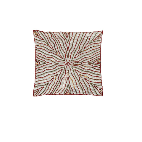 IDC Homewares Sequin Cushion Cover 40 x 40cm Bella Cream - Beaded Design - SuperSaverAU - view 1