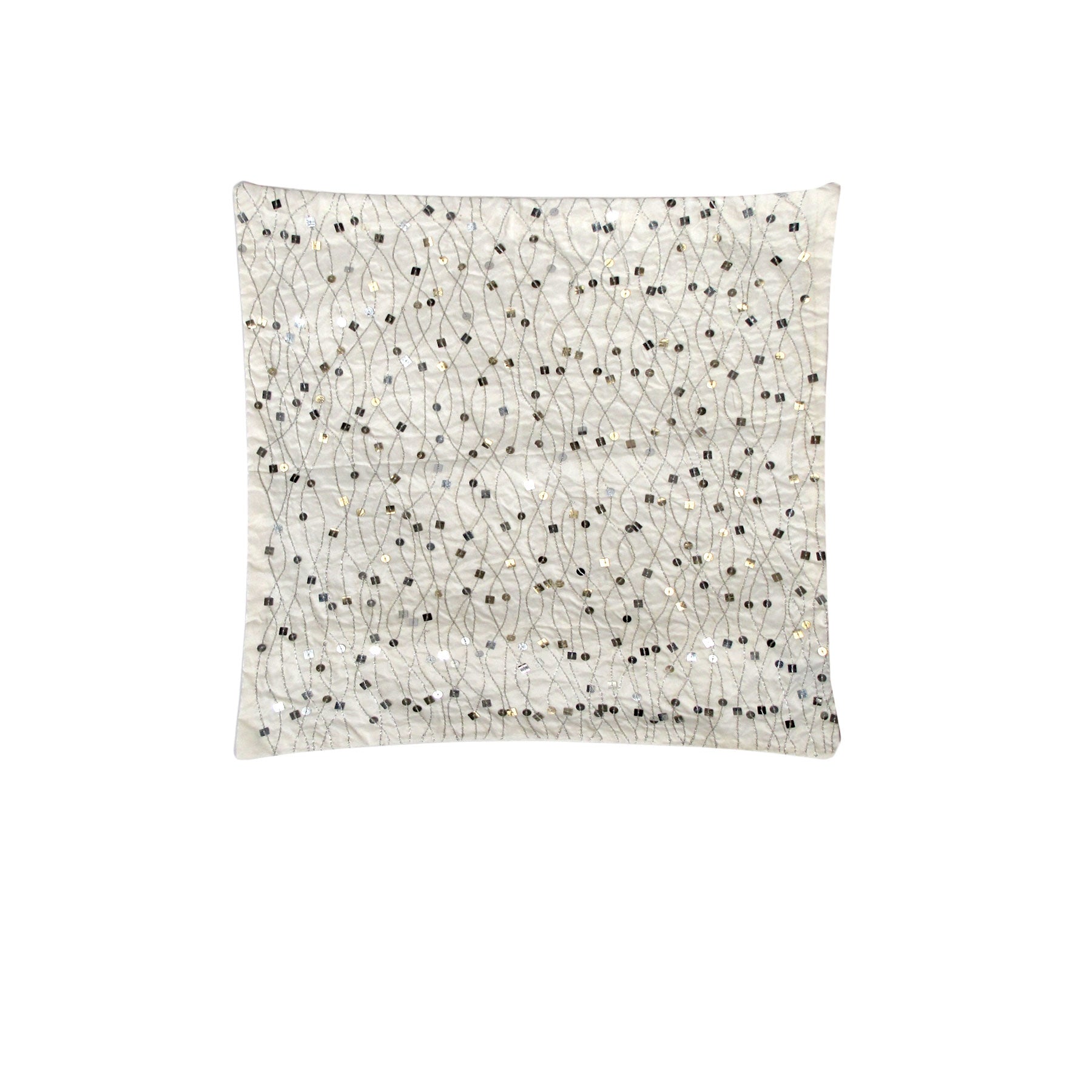 IDC Homewares Cushion Cover 43 x 43cm - Xavier Cream, Sequins & Embroidery - SuperSaverAU - view 1