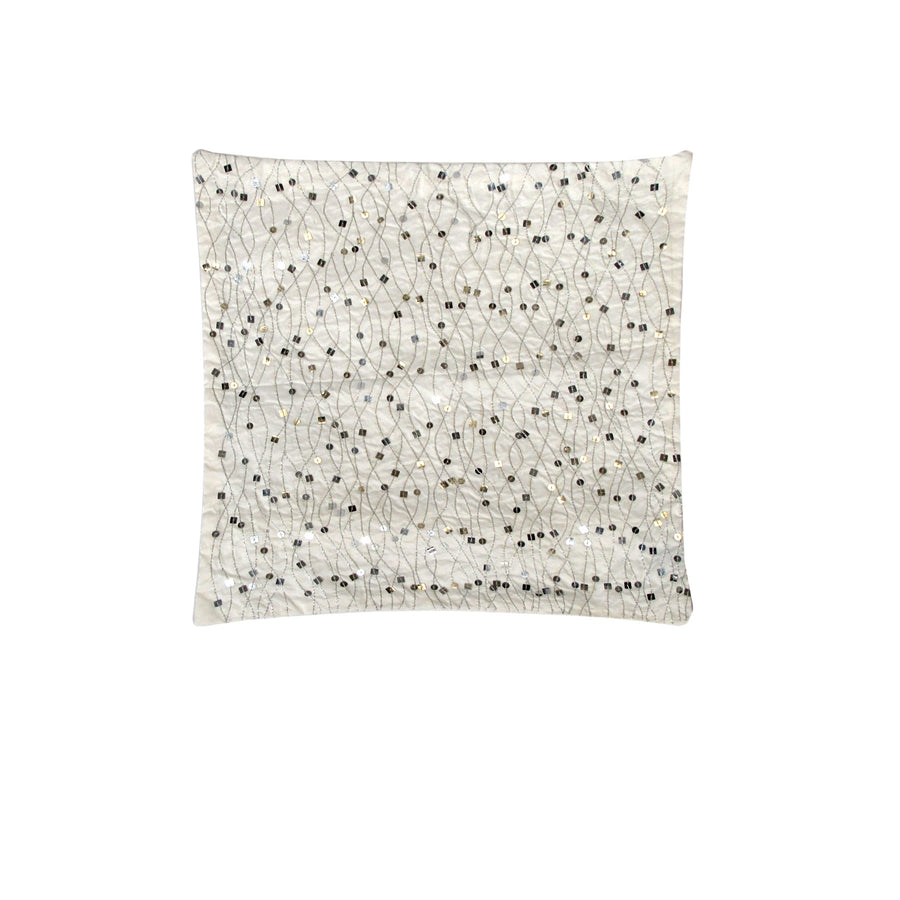 IDC Homewares Cushion Cover 43 x 43cm - Xavier Cream, Sequins & Embroidery - SuperSaverAU - view 1