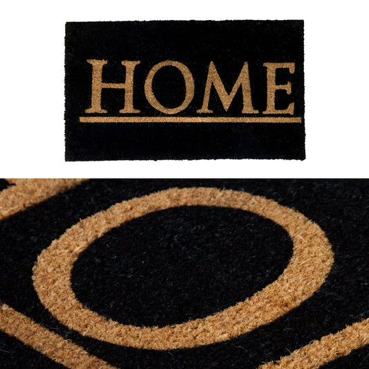 J Elliot Home Coir Printed Door Mat 45x75cm - Textured "Home" Design
