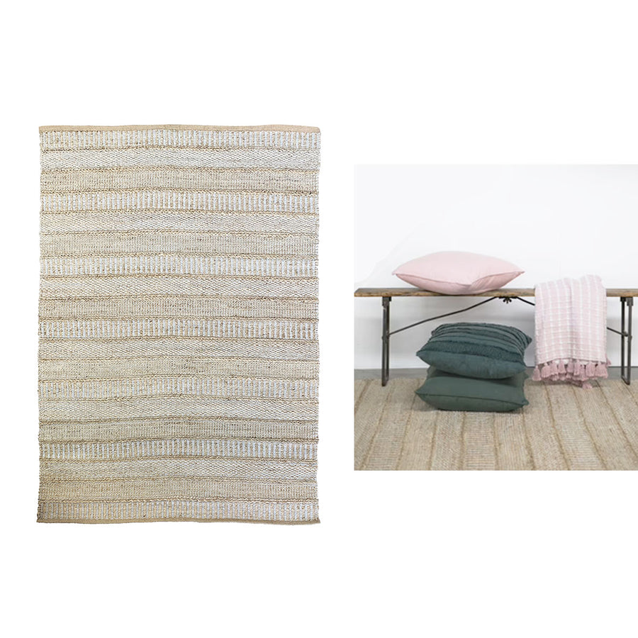 J Elliot Home Fraser Jute Floor Rug 160 x 230cm - Sustainable, Handmade, Textured Design - SuperSaverAU - view 1