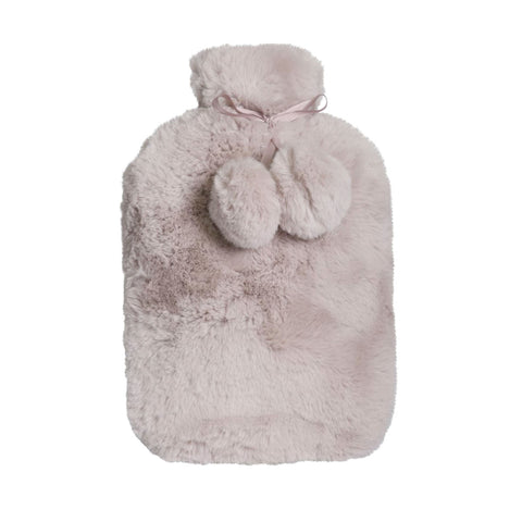 J.Elliot Amara Hot Water Bottle with Super Plush Faux Fur Cover Blush 37x22 cm - SuperSaverAU - view 1